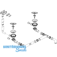 BLANCO Ab- und Überlaufgarnitur 2 x 3,5" 234076 BLANCO Ab- und Überlaufgarnitur 2 x 3,5" 234076