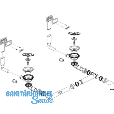 BLANCO Ab- und Überlaufgarnitur 2 x 3,5" 234458 BLANCO Ab- und Überlaufgarnitur 2 x 3,5" 234458