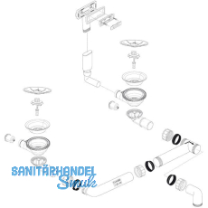 BLANCO Ab- und Überlaufgarnitur 2 x 3,5" 234488 BLANCO Ab- und Überlaufgarnitur 2 x 3,5" 234488