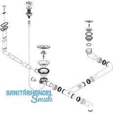 BLANCO Ab- und Überlaufgarnitur 1 x 3,5''/1 x 1,5" 235651 BLANCO Ab- und Überlaufgarnitur 1 x 3,5''/1 x 1,5" 235651