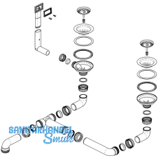 BLANCO Ab- und Überlaufgarnitur 2 x 3,5'' 236641 BLANCO Ab- und Überlaufgarnitur 2 x 3,5'' 236641