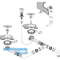 BLANCO Ab- und Überlaufgarnitur 2 x 3,5'' 237162 BLANCO Ab- und Überlaufgarnitur 2 x 3,5'' 237162