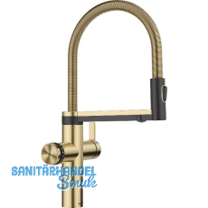 BLANCO Set Armatur Choice Icona Satin Gold mit Wasseraufbereitungseinheit