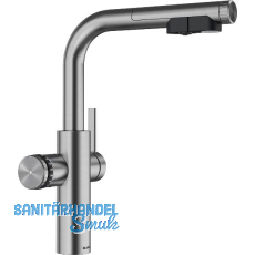 BLANCO Armatur Choice Icona-L Edelstahl geb�rstet mit Wasseraufbereitungseinheit