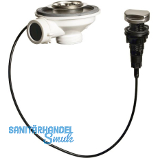 SOLIDO 6/4" Siebkorb-Exzentergarnitur mit Drehknopf Chrom, Bohrloch 25 mm