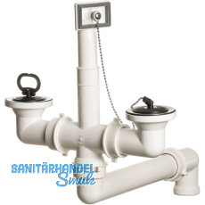 SOLIDO 6/4" Stopfen-�berlauf-Ventil f�r Doppelbecken