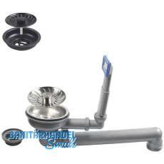 CARESSI Ab- und Überlaufgarnitur CAKPPOLBK Schwarz CARESSI Ab- und Überlaufgarnitur CAKPPOLBK Schwarz