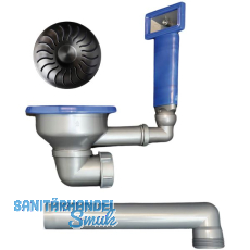 CARESSI Ab- und Überlaufgarnitur CAPPKP24NGM Gun Metal CARESSI Ab- und Überlaufgarnitur CAPPKP24NGM Gun Metal