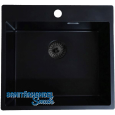 SOLIDO Einbausp�le CAQPP50KR10BK-EB, 540 x 500 mm Schwarz