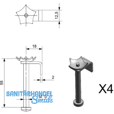 REGINOX Befestigungsklammern R18675 REGINOX Befestigungsklammern R18675