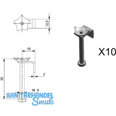 REGINOX Befestigungsklammern Z1210 REGINOX Befestigungsklammern Z1210