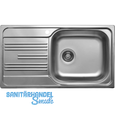 SOLIDO Einbausp�le EC 198, 780 x 435 mm Tropfteil links, Edelstahl