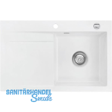 SYSTEMCERAM Einbauspüle Stema 80, 800 x 510 mm ±1,5% Tropfteil links, Polar SYSTEMCERAM Einbauspüle Stema 80, 800 x 510 mm ±1,5% Tropfteil links, Polar