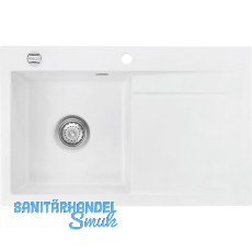 SYSTEMCERAM Einbauspüle Stema 80, 800 x 510 mm ±1,5% Tropfteil rechts, Polar SYSTEMCERAM Einbauspüle Stema 80, 800 x 510 mm ±1,5% Tropfteil rechts, Polar