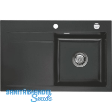 SYSTEMCERAM Einbausp�le Stema 80, 800 x 510 mm �1,5% Tropfteil links, Schiefer