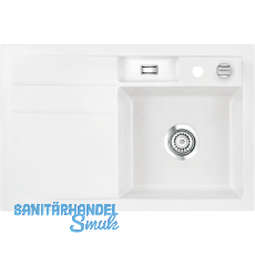 SYSTEMCERAM Einbauspüle Bela 78, 780 x 510 mm ±1,5% Tropfteil links, Polar SYSTEMCERAM Einbauspüle Bela 78, 780 x 510 mm ±1,5% Tropfteil links, Polar