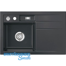 SYSTEMCERAM Einbauspüle Bela 78, 780 x 510 mm ±1,5% Tropfteil rechts, Schiefer SYSTEMCERAM Einbauspüle Bela 78, 780 x 510 mm ±1,5% Tropfteil rechts, Schiefer