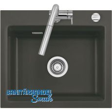 SYSTEMCERAM Einbauspüle Kara 57, 575 x 510 mm ±1,5%, Schiefer Excenter SYSTEMCERAM Einbauspüle Kara 57, 575 x 510 mm ±1,5%, Schiefer Excenter