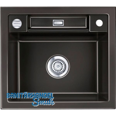 SYSTEMCERAM Einbausp�le Bela 57, 575 x 510 mm �1,5% reversibel, Nero