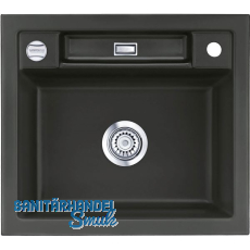 SYSTEMCERAM Einbauspüle Bela 57, 575 x 510 mm ±1,5% reversibel, Schiefer SYSTEMCERAM Einbauspüle Bela 57, 575 x 510 mm ±1,5% reversibel, Schiefer