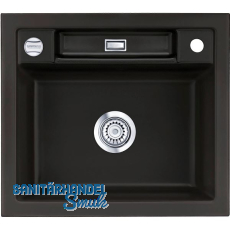 SYSTEMCERAM Einbausp�le Bela 57, 575 x 510 mm reversibel, Nigra Excenter