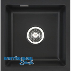 SYSTEMCERAM Unterbau-Spüle Mera 40U/g Nigra Excenter, geschliffen SYSTEMCERAM Unterbau-Spüle Mera 40U/g Nigra Excenter, geschliffen