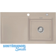 SYSTEMCERAM Einbausp�le Mera 90, 900 x 510 mm �1,5% Tt. links, Fango Excenter