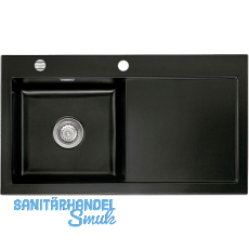 SYSTEMCERAM Einbausp�le Mera 90, 900 x 510 mm Tt. rechts, Nigra
