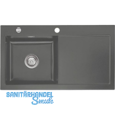 SYSTEMCERAM Einbausp�le Mera 90, 900 x 510 mm Tt. rechts, Lava Exzenter