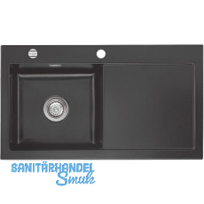 SYSTEMCERAM Einbausp�le Mera 90, 900 x 510 mm Tt. rechts, Schiefer Exzenter