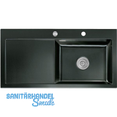 SYSTEMCERAM Einbauspüle Mera 100 SL, 1000 x 510 mm TT. links, Nero Exzenter SYSTEMCERAM Einbauspüle Mera 100 SL, 1000 x 510 mm TT. links, Nero Exzenter