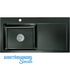 SYSTEMCERAM Einbauspüle Mera 100 SL, 1000 x 510 mm TT. rechts, Nero SYSTEMCERAM Einbauspüle Mera 100 SL, 1000 x 510 mm TT. rechts, Nero