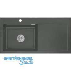 SYSTEMCERAM Einbauspüle Mera 100 SL, 1000 x 510 mm TT. rechts, Lava SYSTEMCERAM Einbauspüle Mera 100 SL, 1000 x 510 mm TT. rechts, Lava