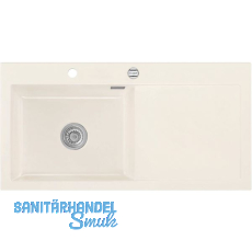 SYSTEMCERAM Einbauspüle Mera 100 SL, 1000 x 510 mm TT. rechts, Magnolie Exzenter SYSTEMCERAM Einbauspüle Mera 100 SL, 1000 x 510 mm TT. rechts, Magnolie Exzenter