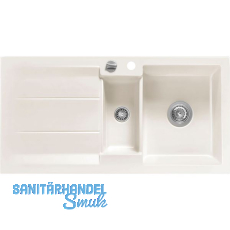 SYSTEMCERAM Einbauspüle Genea 100, 1000 x 510 mm ±1,5% rev., Magnolie Excenter SYSTEMCERAM Einbauspüle Genea 100, 1000 x 510 mm ±1,5% rev., Magnolie Excenter