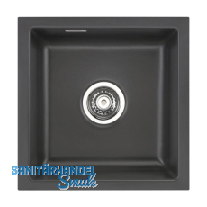 SYSTEMCERAM flächenbündige Spüle Mera 46 F/o Excenter, Schiefer SYSTEMCERAM flächenbündige Spüle Mera 46 F/o Excenter, Schiefer