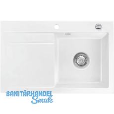 SYSTEMCERAM Einbauspüle Stema 80 Excenter 800 x 510 mm Tropfteil links, Grönland SYSTEMCERAM Einbauspüle Stema 80 Excenter 800 x 510 mm Tropfteil links, Grönland