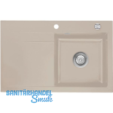 SYSTEMCERAM Einbausp�le Stema 80 Excenter 800 x 510 mm Tropfteil links, Fango