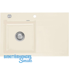 SYSTEMCERAM Einbauspüle Stema 80, 800 x 510 mm ±1,5% Tropfteil rechts, Magnolie SYSTEMCERAM Einbauspüle Stema 80, 800 x 510 mm ±1,5% Tropfteil rechts, Magnolie