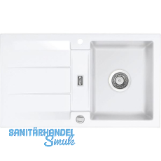 SYSTEMCERAM Einbauspüle Genea 87, 870 x 510 mm ±1,5% reversibel, Grönland SYSTEMCERAM Einbauspüle Genea 87, 870 x 510 mm ±1,5% reversibel, Grönland