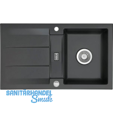 SYSTEMCERAM Einbauspüle Genea 87, 870 x 510 mm ±1,5% reversibel, Schiefer SYSTEMCERAM Einbauspüle Genea 87, 870 x 510 mm ±1,5% reversibel, Schiefer