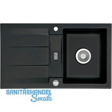 SYSTEMCERAM Einbauspüle Genea 87 Excenter, 870 x 510 mm reversibel, Nigra SYSTEMCERAM Einbauspüle Genea 87 Excenter, 870 x 510 mm reversibel, Nigra