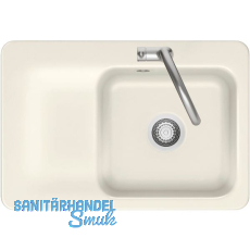 SYSTEMCERAM Einbauspüle Juna 75, 750 x 510 mm Tt. links, Magnolie SYSTEMCERAM Einbauspüle Juna 75, 750 x 510 mm Tt. links, Magnolie