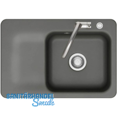 SYSTEMCERAM Einbauspüle Juna 75 Excenter, 750 x 510 mm Tt. links, Lava SYSTEMCERAM Einbauspüle Juna 75 Excenter, 750 x 510 mm Tt. links, Lava