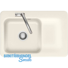 SYSTEMCERAM Einbausp�le Juna 75, 750 x 510 mm Tt. rechts, Magnolie