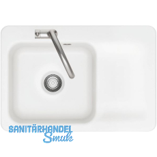 SYSTEMCERAM Einbauspüle Juna 75, 750 x 510 mm Tt. rechts, Polar SYSTEMCERAM Einbauspüle Juna 75, 750 x 510 mm Tt. rechts, Polar