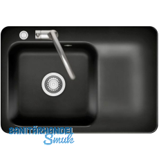 SYSTEMCERAM Einbausp�le Juna 75 Excenter, 750 x 510 mm Tt. rechts, Nero