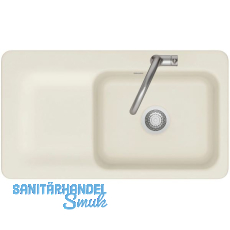 SYSTEMCERAM Einbauspüle Juna 90, 900 x 510 mm Tt. links, Jasmin SYSTEMCERAM Einbauspüle Juna 90, 900 x 510 mm Tt. links, Jasmin