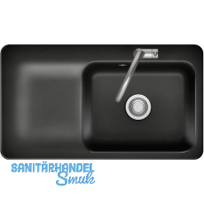 SYSTEMCERAM Einbausp�le Juna 90, 900 x 510 mm Tt. links, Nero