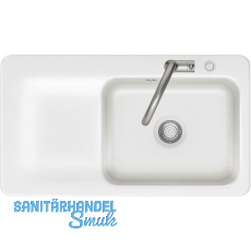 SYSTEMCERAM Einbauspüle Juna 90 Excenter, 900 x 510 mm Tt. links, Grönland SYSTEMCERAM Einbauspüle Juna 90 Excenter, 900 x 510 mm Tt. links, Grönland